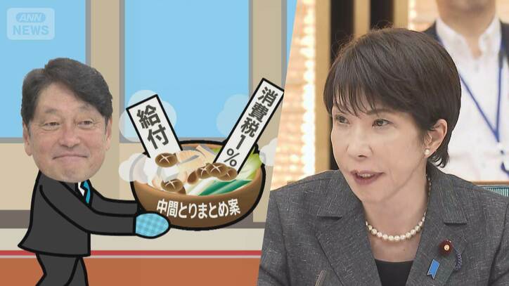 「1%に減税」高市総理、食料品消費税で自民幹部に指示へ 国民会議は野党給付案も併記