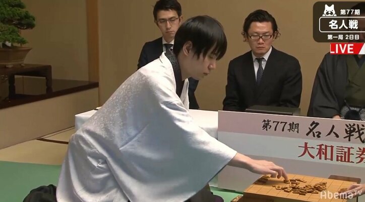 指し直し局が開始 初挑戦・豊島将之二冠が先手に 佐藤天彦名人の対応は/名人戦七番勝負第1局