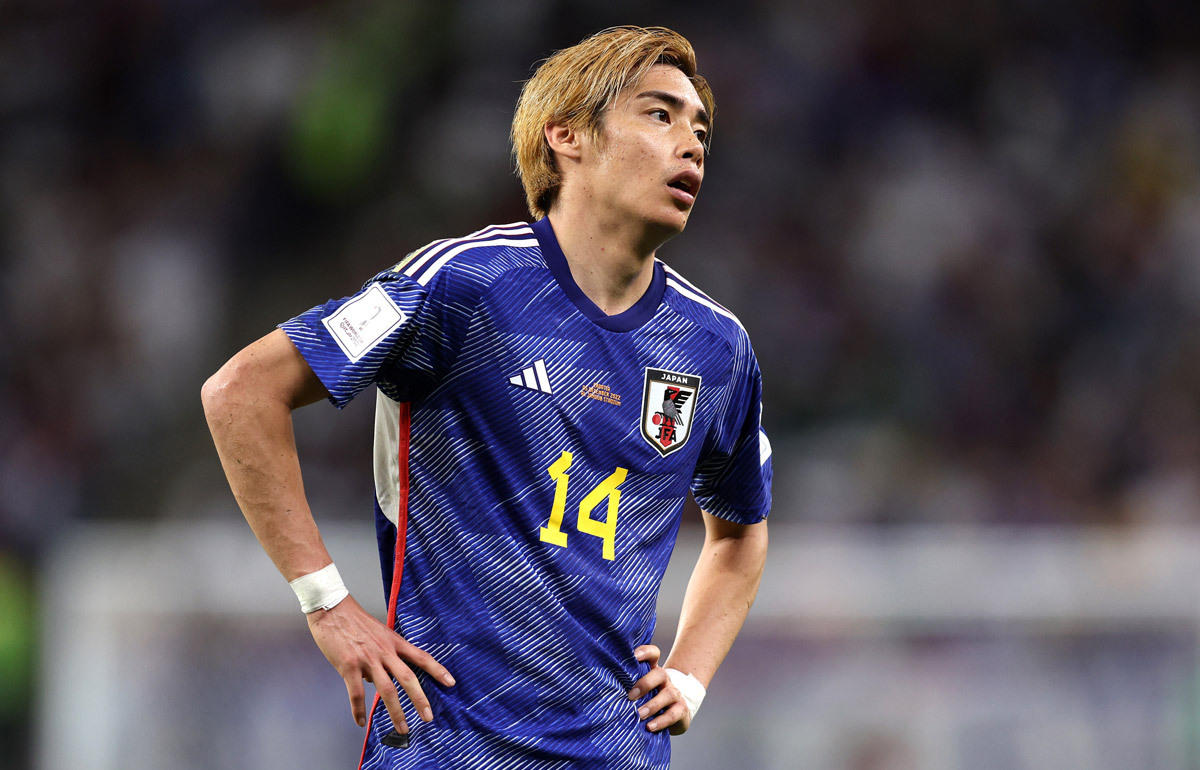 【正規品／カタールW杯モデル】伊東純也 ＃１４ 日本代表 ２０２２（H） 新しい景色を見せられなくて申し訳ない」攻守に120分間走り回っ