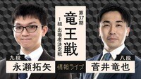 【中継】第37期竜王戦 1組出場者決定戦 永瀬拓矢九段 対 菅井竜也八段