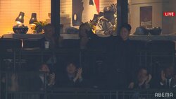 大谷翔平、ワールドシリーズのスタジアム登場「MVP確定」「一平ちゃんもおる」ファン騒然