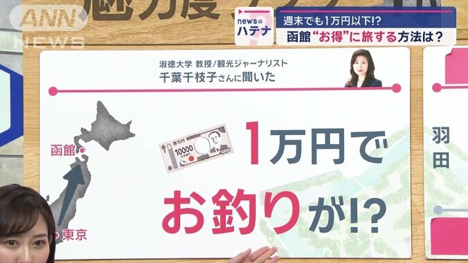 飛行機でも1万円以下で函館に！