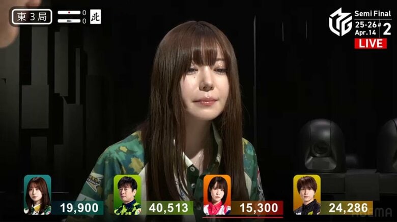 なに、なに？人気美女雀士・東城りお、ライバルのアガり直後に見せた不思議そうな顔をファンは見逃さない「まじかわいいな」「へーーって顔」／麻雀・Mリーグ