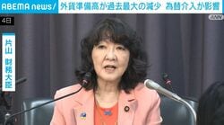 外貨準備高が過去最大の減少 為替介入が影響