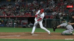 大谷翔平、メジャー自己最長更新の13試合連続安打を記録 第2打席で打球速度177キロの痛烈ライト前ヒット