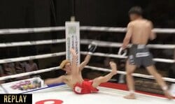「スゴいのが入った！」漫画のような“一撃”バックブローに実況驚嘆 「こんなきれいに当たったの初めて見た」ネット騒然
