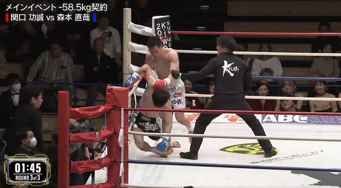 ロープにもたれたまま…ラウンドガール絶句の衝撃KO 驚異のタフネスも突如“糸が切れた”ような劇的決着 5枚目