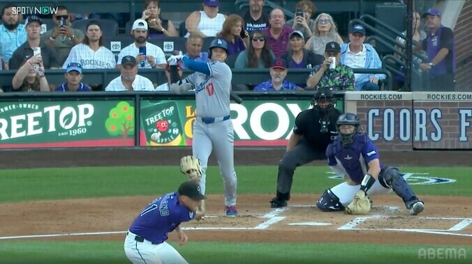 【写真・画像】大谷翔平の弾丸ライナーに「怖すぎる」騒然　171キロの強襲ヒットで投手が転倒「危なかった」「打球強すぎないか」　1枚目