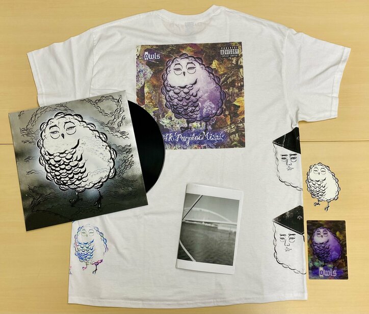 owlsの2ndアルバム『24K Purple Mist』が完全限定プレスでアナログ化!さらにジャケットを描いたライター、"えすう"とのコラボによるスペシャルボックスセットが完全限定20セットで発売!8/6(金)18時より予約受付開始!