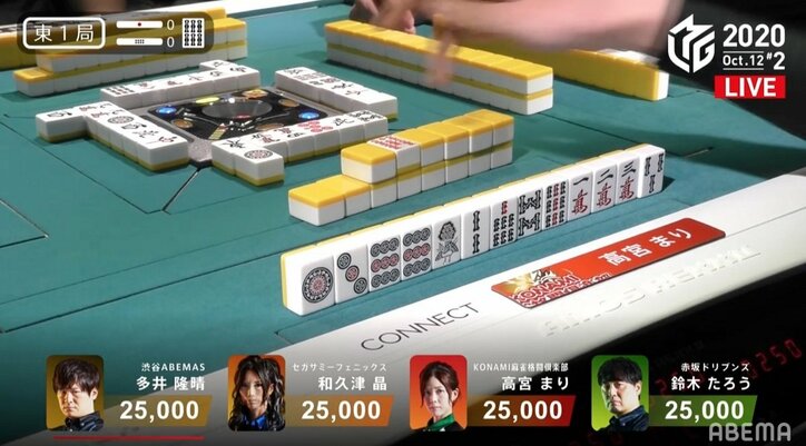 神には何が見えている!?ダマテン放銃回避&一発ツモの超プレーに視聴者大興奮「今のだけで酒飲める」/麻雀・Mリーグ