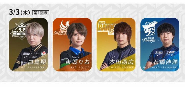 リーグ上位1～3位の直接対決 レギュラーシーズン最終盤のせめぎ合い／麻雀・Mリーグ