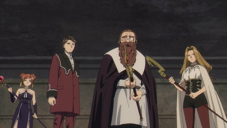 アニメ「葬送のフリーレン」ラオフェン、リヒター、デンケン、メトーデ23話場面カット1