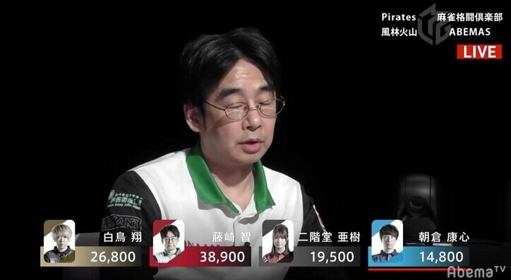 困った時こそ頼れる忍者 藤崎智が個人3連勝 初戦の佐々木ラスを見事に帳消し／麻雀・Mリーグ