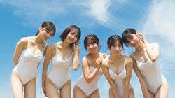アイドルグループ「#ババババンビ」の5人が水着で全員集合 『週プレ』グラビア登場