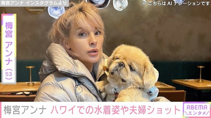 【写真・画像】乳がんで右胸全摘した梅宮アンナ、結婚1周年を迎えハワイでの水着姿や夫婦ショット披露　1枚目