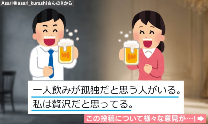 投稿主の一人飲みの価値観