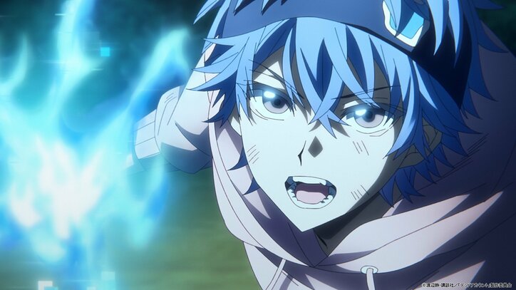 【写真・画像】縁城のスマホから蒼い炎が噴き出す…！アニメ『デッドアカウント』第1話あらすじ＆先行カット公開　1枚目