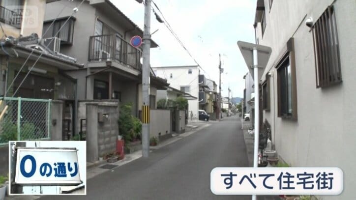 どの道も住宅が立ち並ぶ