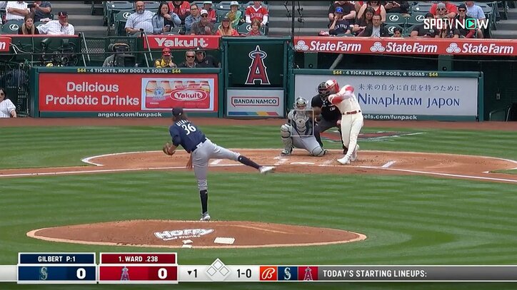 大谷翔平同僚の切り込み隊長ウォードが先頭打者アーチ！「ウォードの一発で目が醒めた!」