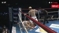 左フック一閃、“前のめり”KO 11勝11KOの“KOマシーン”が絶叫「K-1舐めんな!」 【ABEMA 格闘TIMES】