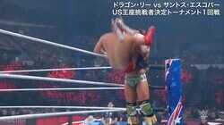 「あぶない」「かたいとこ」米トップ覆面レスラーがリング角に腰強打で悶絶…“飛びすぎ”災いした衝撃シーン