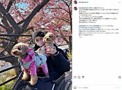 広田レオナ、62歳の誕生日を報告し最新ショット公開「今年は娘もワンコも一緒です」