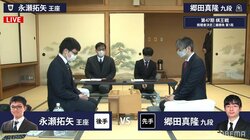 永瀬拓矢王座、勝てば挑戦権 郷田真隆九段、初戦制すか 対局開始／将棋・棋王戦挑決