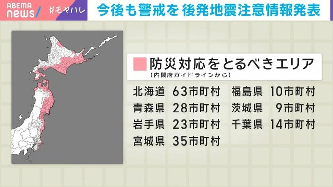 防災対応をとるべきエリア