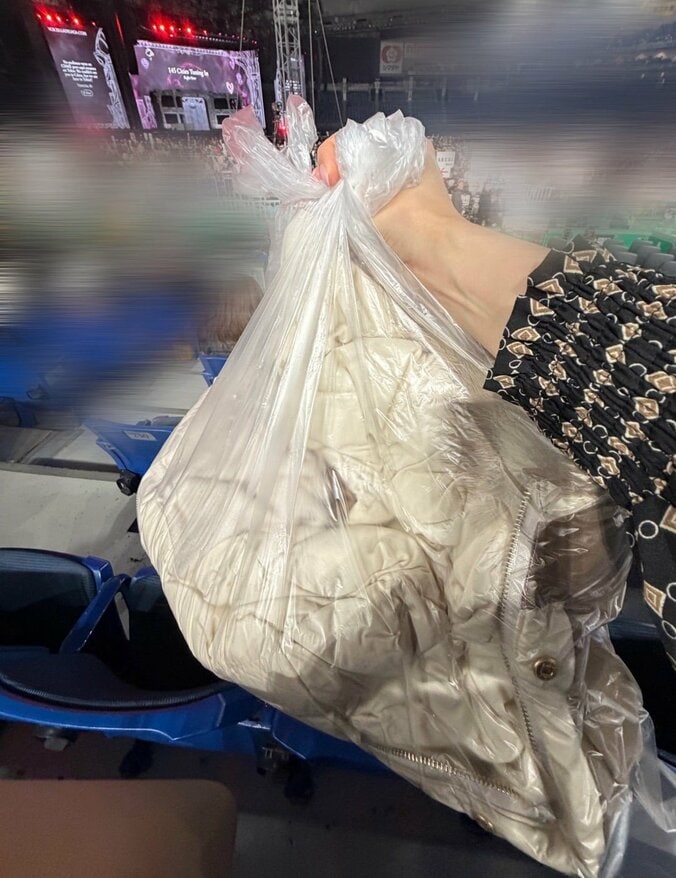 袋に入れたアウター