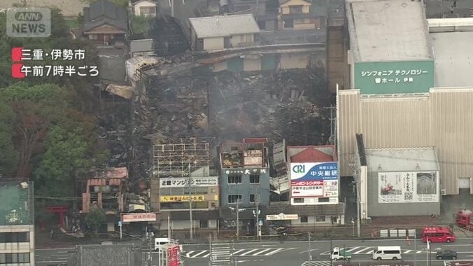 一夜明けた現場