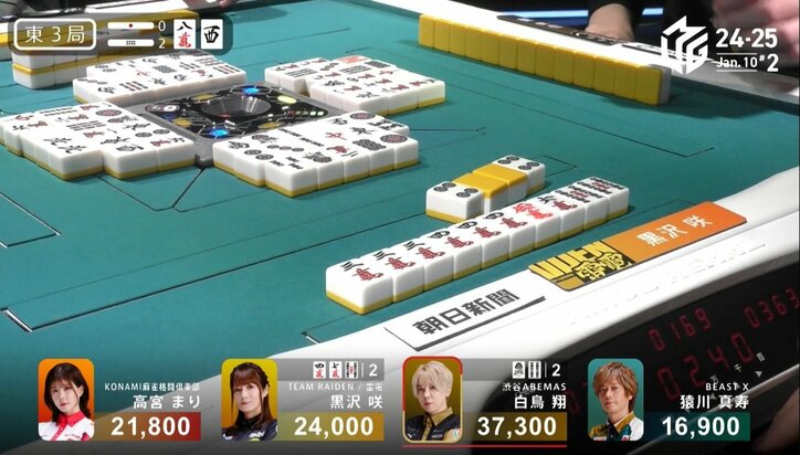 【写真・画像】ベテランもパっと見ではわからない?“ちょいレア”な点数計算に視聴者もざわざわ「みんなで計算タイム」/麻雀・Mリーグ 2枚目