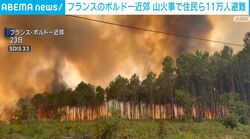 フランスのボルドー近郊 山火事で住民ら11万人避難