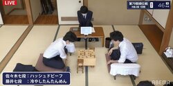 約3年ぶり宿命の対決 藤井聡太七段、連勝記録「29」で止められた佐々木勇気七段と対局中／将棋・順位戦B級2組