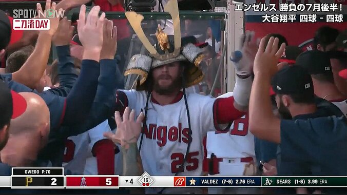 大谷翔平同僚、期待の新戦力キャベージの圧倒的なパワーに視聴者驚愕「大谷より飛ばしてるw」 1枚目