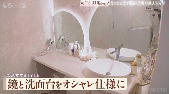【写真・画像】「整形総額1000万円」34歳美人ママ、自宅豪邸の洗面所を披露「ホテル仕様にしたはいいけど…」後悔も　3枚目