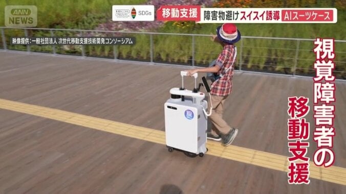 視覚障がい者の移動支援が目的