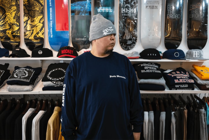 BESと共にISSUGI、仙人掌がLookのモデルを担当！SWANKY SWIPEのロングスリーブTシャツとBESのニットキャップが完全受注生産で発売！