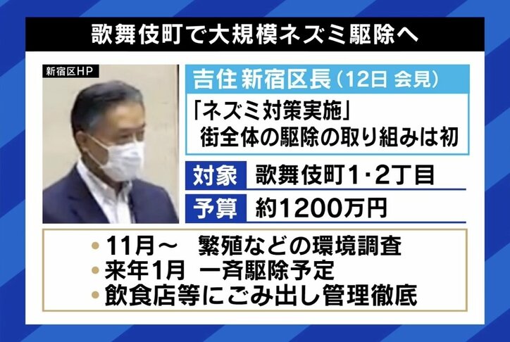 「路上飲みを規制すべきとは思わない」 新宿区が歌舞伎町のネズミ駆除へ ゴキブリが増える？中途半端なやり方は“スーパーラット化”を促進？