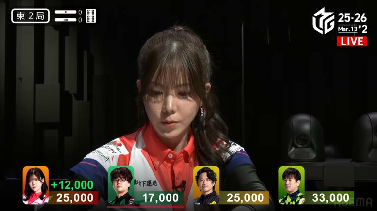 「素敵に無敵」「まりルプンテ炸裂」高宮まり、セクシーすぎる速攻の跳満ツモがファンの視線を釘付け「ツモが強すぎる」／麻雀・Mリーグ