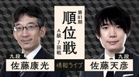 【中継】第81期 順位戦 A級 7回戦 佐藤康光九段 対 佐藤天彦九段