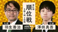 【中継】第81期 順位戦 B級1組 6回戦 羽生善治九段 対 澤田真吾七段