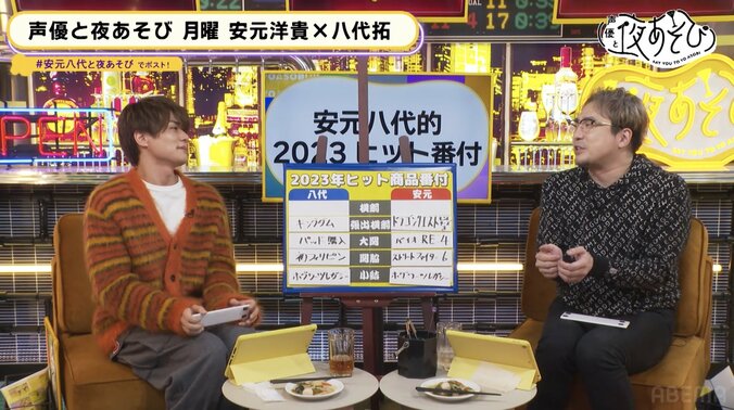 安元洋貴＆八代拓の今年ヒットしたものとは？ 【声優と夜あそび】 5枚目