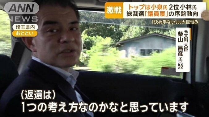 柴山氏「（返還）一つの考え方かなと」