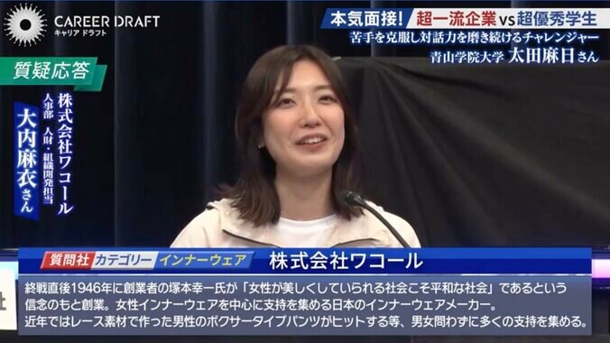 株式会社ワコールの担当者