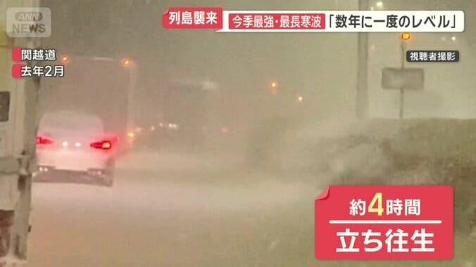 去年2月に関越道で発生した4時間もの立ち往生