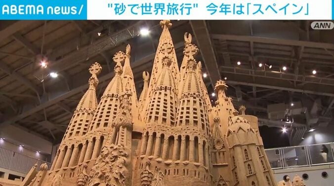 サグラダ・ファミリアの砂の彫刻