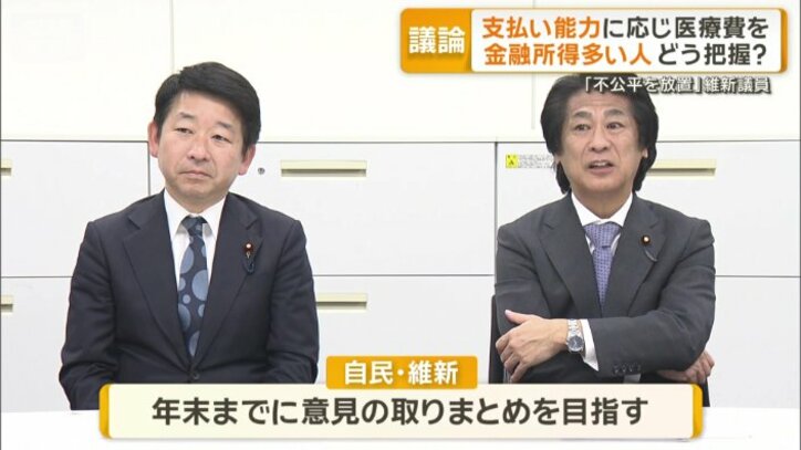 自民と維新は年末までに意見の取りまとめを目指す
