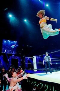 坂崎ユカ、涙の王座奪取…女子プロレス界屈指の“ハイフライヤー”ぶり発揮で中島翔子とのライバル対決を制す