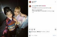 「ゆきゆみ最強」「そっくり」ゆきぽよ、鮮やかな着物姿の“姉妹ショット”公開し反響