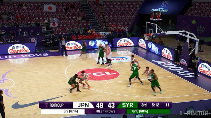 「脚の動きエグい！」日本代表主将“鬼の粘着ディフェンス”にSNS沸騰「50点分の価値ある守備」馬場雄大が相手エース封殺→雄叫び 2枚目